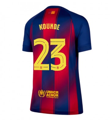 Barcelona Jules Kounde #23 Hjemmebanetrøje Dame 2025-26 Kortærmet